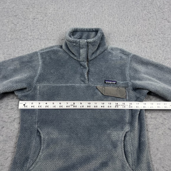 Patagonia Re-Tool Snap-T Pullover Women's Medium Gray Deep Pile Fleece Sweater - Picture 5 of 10